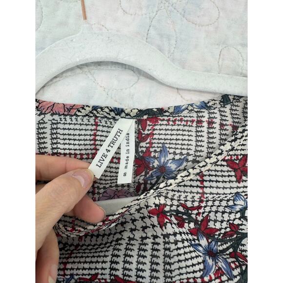 Live 4 Truth women’s S floral crop blouse balloon sleeves - Picture 6 of 10